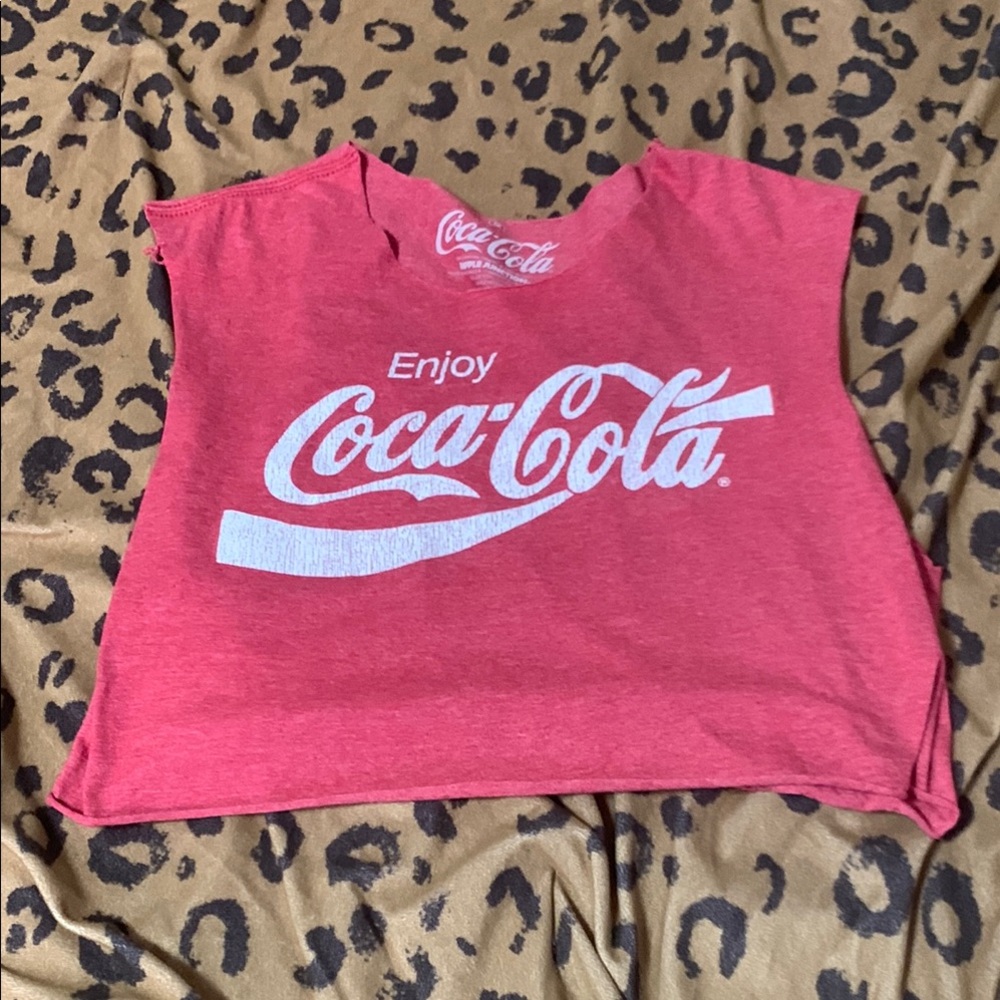 Coca Cola Red and White Crop Top